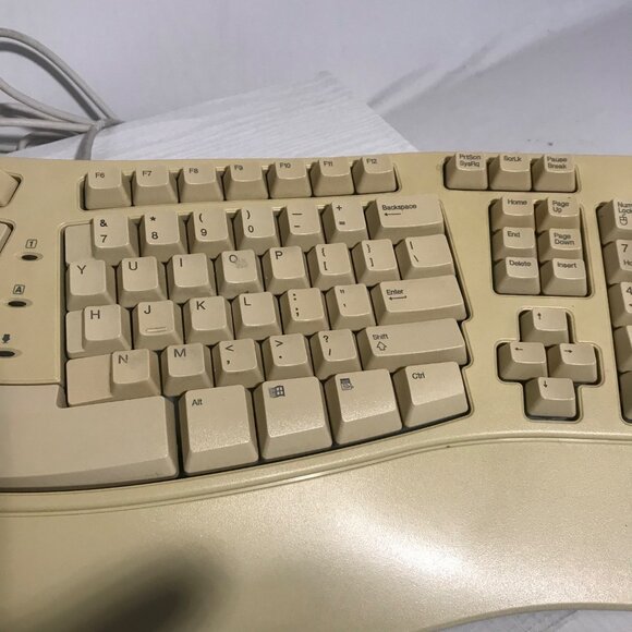 Microsoft Natural Keyboard Elite X03-51764 Ergonomic Wired Keyboard PS/2 Vintage - Picture 8 of 9